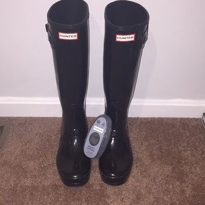 Black Tall Hunter Boots